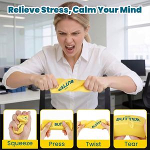 Butter <b>Squishy</b> Slow Rising Squeeze Toy Soft Stretchy Butter Stick Sensory Fidget Toy for Stress Anxiety Relief Desk Decor Party - Product Image 6