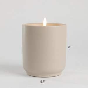 Bol cylindrique en porcelaine pour bougie avec bases en or de luxe nordique unique personnalisé vente en gros de grands pots de bougie vides en céramique - Product Image 2