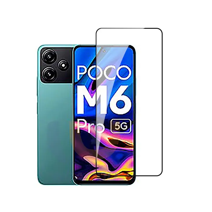 Xiaomi Poco M6 Pro (hindistan) temperli cam ekran koruyucu için WEADDU