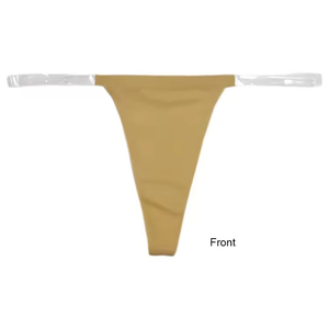 Nouvelle conception de culotte sexy pour femmes, couleur unie, dos en <span class=keywords><strong>T</strong></span>, transparente, TPU invisible, string, taille basse, avec technique de teinture unie - Product Image 3