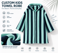 Peignoir de bain à capuche personnalisé pour enfants, à manches longues, serviette de plage pour garçons et filles de 1 à 10 ans, pour la piscine et le bain