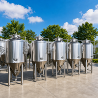 Cuve de Fermentation Industrielle Sanitaire en Acier Inoxydable Tonsen 3000L 5000L, Fermenteur Conique Unitank pour Brasserie Artisanale