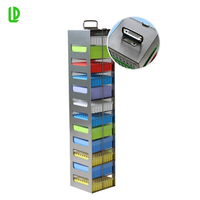 Étagère de stockage cryogénique à 12 niveaux pour expériences d'ingénierie génétique, étagère de cryostorage portable pour le stockage de cryoboxes à 12 niveaux