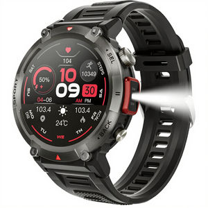 Jam Tangan Pintar Olahraga LED Pria, Pelacak Kebugaran Taktis Luar Ruangan, Layar IPS, Fungsi Menjawab Panggilan, Kompatibel IOS Android, IP68 - Product Image 1