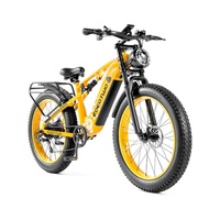 Vélo électrique à pneus larges EOEOTWO 26"x4.0 pour adultes, moteur 1500W, batterie 48V 17.5Ah, suspension intégrale, VTT électrique avec assistance au pédalage