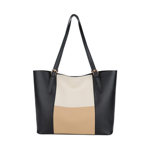 <span class=keywords><strong>Sac</strong></span> fourre-tout vintage grande capacité en PU pour femme, patchwork color-block, tendance, pour trajets quotidiens, nouvelle collection 2026 - Product Image 5