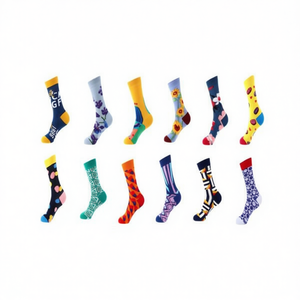 Calzini alla moda a metà polpaccio 37-45 colori misti per uomo e donna - Product Image 2