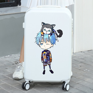 Valise à roulettes en ABS avec impression de dessins animés, 20, 24, 26 pouces, avec roues pivotantes pour les voyages - Product Image 1