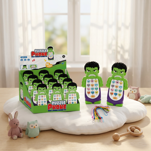 Jouet éducatif pour enfants de 2-3 ans, puzzle en plastique, téléphone musical, machine d'apprentissage, personnage de dessin animé, piles alcalines AA - Product Image 5