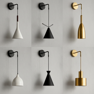 Lámpara de Pared Minimalista con Pantalla de Metal en Forma de Cono, E27 LED 2700K, Luz Blanca Cálida, Iluminación para Sala de Estar, CRI 90, 50000 Horas de Duración - Product Image 3
