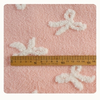 Fournisseur d'usine Tissu 100% Polyester Respirant Tricoté Jacquard Nœud Papillon Velours Bicolore Simple Face Personnalisé