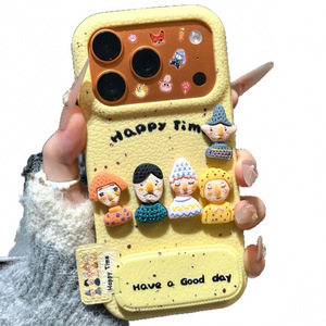 เคสโทรศัพท์แบบมีขาตั้งกระจก 3 มิติ ลายตุ๊กตาน่ารัก สไตล์เกาหลี สำหรับ iPhone 17 16 15 Pro Max ป้องกันการตก - Product Image 6