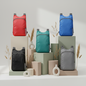 <span class=keywords><strong>Sac</strong></span> <span class=keywords><strong>à</strong></span> <span class=keywords><strong>dos</strong></span> de voyage pliable en polyester imperméable ultraléger pour activités de plein air, avec fermeture éclair et design arqué, promotionnel, fabriqué en Chine - Product Image 5