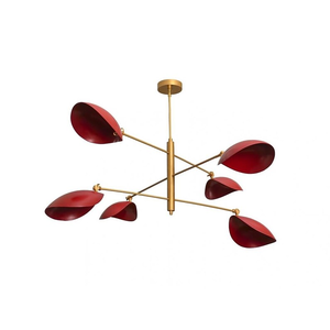 Lámpara de Techo Estilo Sputnik de Mediados de Siglo, Lámpara Colgante LED Regulable de Hierro Vintage, Iluminación Decorativa Modernista Retro - Product Image 5