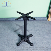 Pieds de table de bar en laiton vieilli, vente en gros industrielle, tubes pliables en fonte avec revêtement en poudre pour salle à manger, hôtel, salon