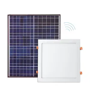 Solar green home smart day night lighting with remote control interior square LED panel natural solar skylight with battery