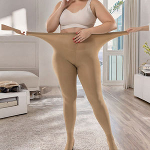 Da donna 120 <span class=keywords><strong>denari</strong></span> vita alta in microfibra velluto morbido opaco Maxi collant invernali taglie forti Super compressione a maglia lunga - Product Image 3