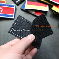 Patch brodé drapeau USA Russie Allemagne URSS Palestine pour brassard, badge en dentelle, patch 3D en toile