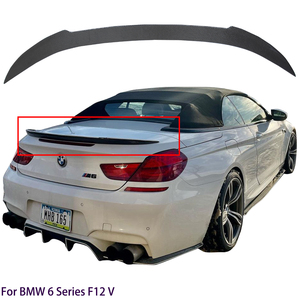 Aileron arrière en fibre de carbone style V pour BMW Série 6 Cabriolet 2 portes/F12 M6, 2011-2018 - Product Image 1