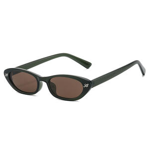 Lunettes de soleil personnalisées OEM ODM avec logo, design rétro, montures ovales UV400, pour femmes et hommes, de haute qualité - Product Image 4