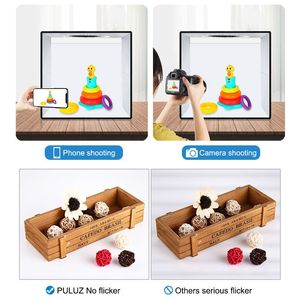 PULUZ 25Cm Lightbox Gấp Mini Photo Studio Hộp Ánh Sáng Nhiếp Ảnh Ánh Sáng Chụp Lều Bộ Dụng Cụ Hộp Với 6 Giấy Tờ Nền - Product Image 3