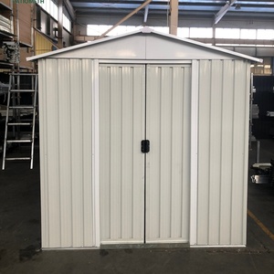 Caseta de Almacenamiento Metálica para Exteriores de 6x5 pies con Puerta Corredera y Placa Transparente, Caseta de Jardín de Acero Resistente a la Intemperie, Impermeable, para Herramientas - Product Image 3