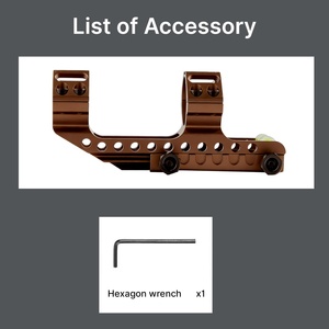 Support de lunette BANGBANG Cantilever, support de lunette pour tube de 30 mm avec calibration horizontale, hauteur centrale de 1,4 po (marron) - Product Image 5