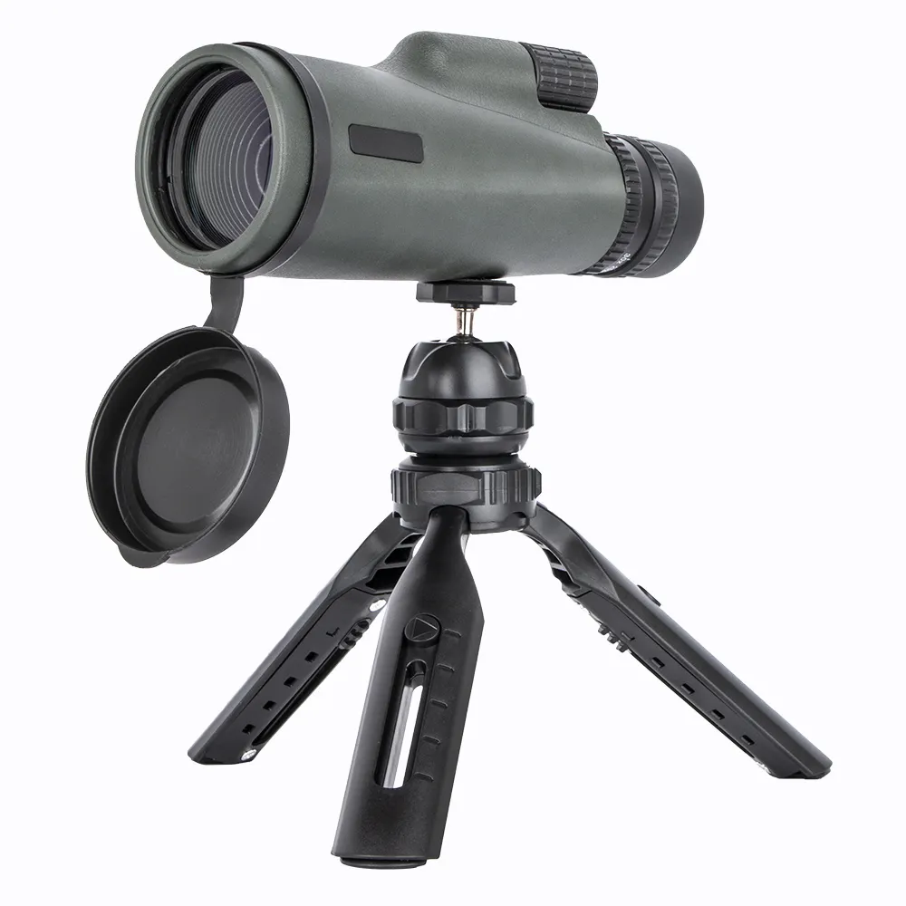 10-30*50 Green Zoom Telescope High Definition Monocular with Two-Section of Tripod for Outdoor Sports