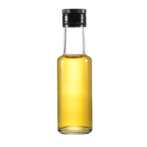 Mini Dorica Botellas transparentes 100mL Botella de aceite de oliva de vidrio redondo para aceite Salsas de Limoncello Aderezos Bebidas - Product Image 1