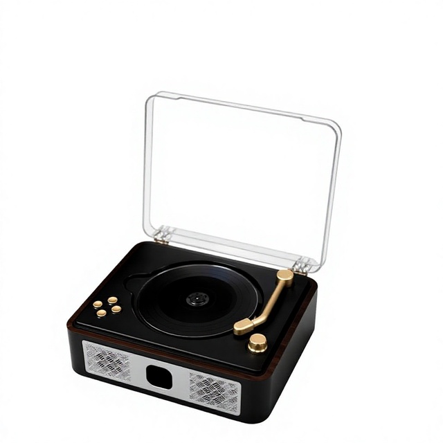 Multifunctional Wooden CD Player High-Fidelity Sound Quality Portable Rechargeable Remote Control USB/AUX Factory-Supplied New