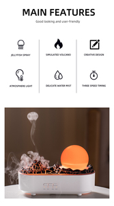 Mới đến Magma núi lửa tạo độ ẩm crack sứa khói Vòng khuếch tán siêu âm lạnh sương mù thời gian không khí ẩm USB - Product Image 3