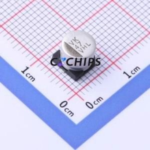 Condensador Electrolítico de Aluminio SMD EMHL350ARA470MF61G, D6.3xL5.8mm 47uF 20% 35V 110mA-100kHz - Product Image 1