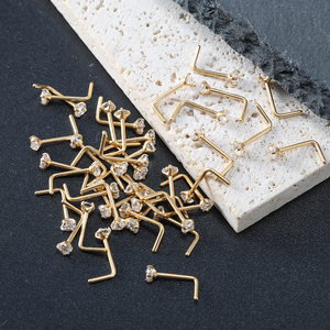 Clous de <span class=keywords><strong>piercing</strong></span> pour le <span class=keywords><strong>nez</strong></span> en titane F136 avec zircone cubique, formes en L et en C, pour peaux sensibles, usage quotidien, fêtes, voyages, <span class=keywords><strong>piercing</strong></span> corporel unisexe <span class=keywords><strong>2</strong></span>/<span class=keywords><strong>2</strong></span>,5/3 mm - Product Image 6