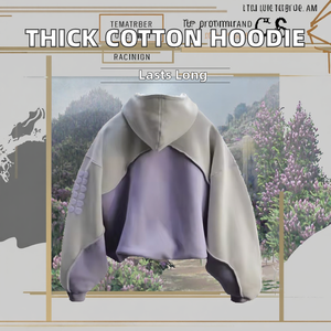 Sweat à capuche zippé surdimensionné pour homme, 100% coton épais, couleur unie, patchwork, doublure, streetwear, brodé - Product Image 3