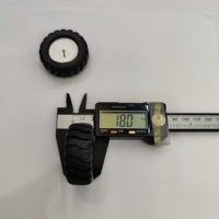 Roda Motor Logam D-axis N20 untuk Robot, Diameter 45MM, Roda Karet MINI Mobil, Roda Hitam dan Putih