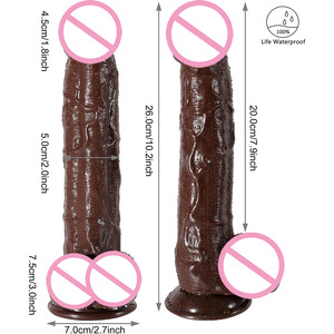 Großhandel Big Super Long Super Thick 26CM Großer Saugnapf <span class=keywords><strong>Penis</strong></span> Weibliche Masturbation 11 Zoll Brown <span class=keywords><strong>Dildo</strong></span> Sexspielzeug für Frauen - Product Image 1