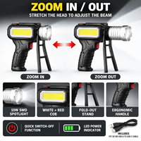 Lampe de travail LED Bright Bird 450lm 6000K Blanc DC 5V USB Portable IP44 pour Atelier Jardin