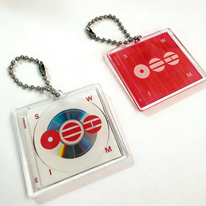 Wholesale Custom Cartoon <b>Anime</b> UV Printed Plastic Acrylic <b>Keychain</b> with Vinyl Record Design Irregular Shape Pendant Decoration - Product Image 4