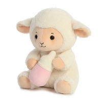 Peluche douce en forme de mouton, poupée agneau avec biberon, jouet Kawaii, OEM ODM personnalisé