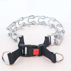 Collare regolabile per allenamento con fibbia a sgancio rapido collare per cani placcato cromato - Product Image 1