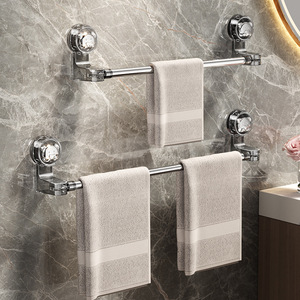 Nouvelle tendance salle de bain mural porte-serviettes en <span class=keywords><strong>plastique</strong></span> amovible télescopique porte-serviettes ménage serviette étagère de rangement avec ventouse - Product Image 4
