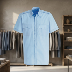 High Quality Casual Anti-Wrinkle <b>Summer</b> Pilot Shirts - Product Image 3