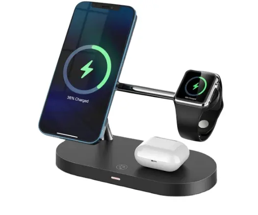 innovative products 2024 2022 Cheap low price direct selling factory 15W 5 in 1 Magnetic Wireless Charger Fast Charging Station For iPhone 13