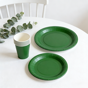 ชุดอุปกรณ์จัดงานเลี้ยงสีพื้น DAMAI ชุดจานชามกระดาษสีพื้นแบบใช้แล้วทิ้ง ขนาด 7 นิ้ว 9 นิ้ว พร้อมถ้วยกระดาษและผ้าเช็ดปาก - Product Image 4