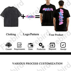 T-Shirt a Maniche Corte in Cotone Lavorato a Maglia con Colletto a O, Design Personalizzato con <span class=keywords><strong>Stampa</strong></span> a Trasferimento Termico, Stile Streetwear di Alta Qualità - Product Image 4