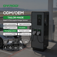 Estación de Carga para Vehículos Eléctricos Ovrod Comercial de 60KW, Montaje en Suelo, Doble Pistola, Carga Rápida DC Gbt, Ocpp 2.0.1