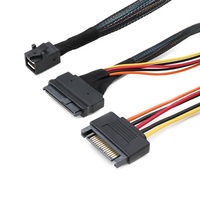 Câble SFF-8643 vers U.2 SFF-8639, 0,8 m, PCIe 4.0, câble de connexion de stockage interne pour serveur SSD NVMe U.2