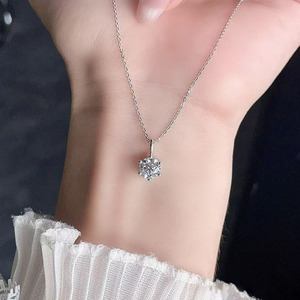 Collares de <span class=keywords><strong>Cadena</strong></span> Ajustables Minimalistas con Diamantes Cultivados en Laboratorio de Oro de 18K, Collares con Colgante de Diamantes Redondos Brillantes para Mujer - Product Image 5