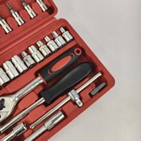 Juego de Herramientas de Bricolaje de 46 Piezas, Diseñado para Durar, Kit de Reparación con Trinquete Multiusos