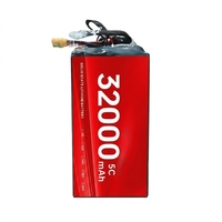 Paket Baterai Lithium Ion Solid State HV 32000mAh 6S 12S 18S 24S untuk Drone Angkat Berat, Drone Sayap Tetap, Drone Pertanian